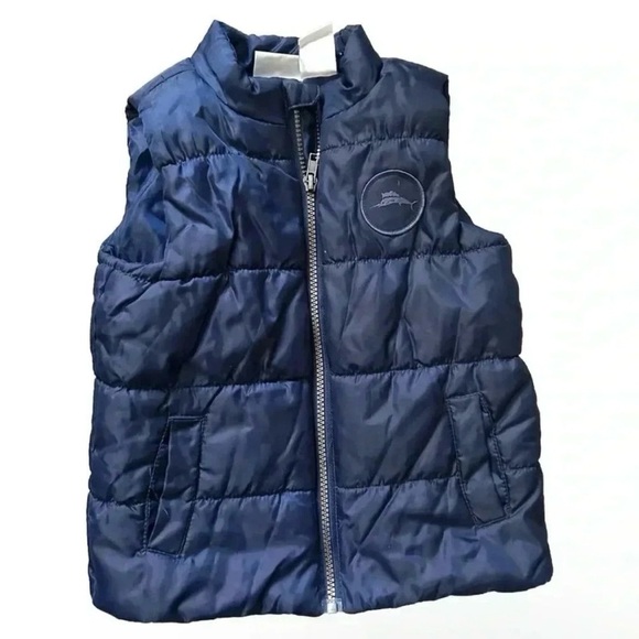Tommy Bahama Toddler Navy Blue Puffer Vest Size 4T - Picture 1 of 3